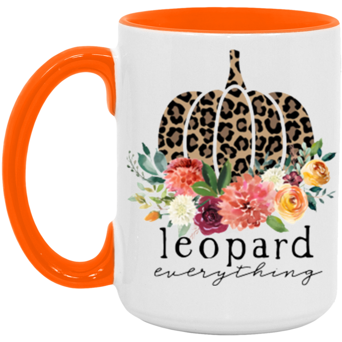 Leopard Everything Pumpkin ceramic coffee mug, product photo 2