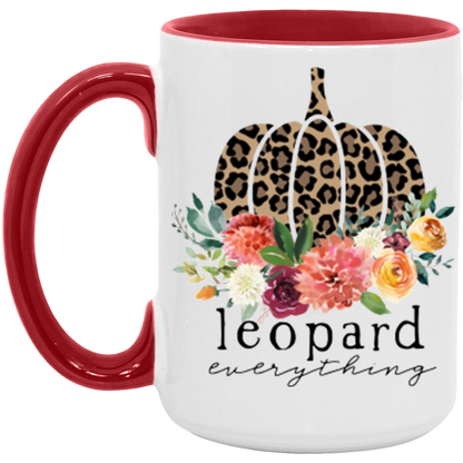 Leopard Everything Pumpkin ceramic coffee mug, product photo 3