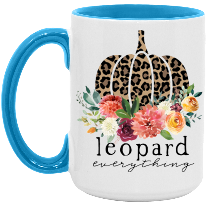 Leopard Everything Pumpkin ceramic coffee mug, product photo 4