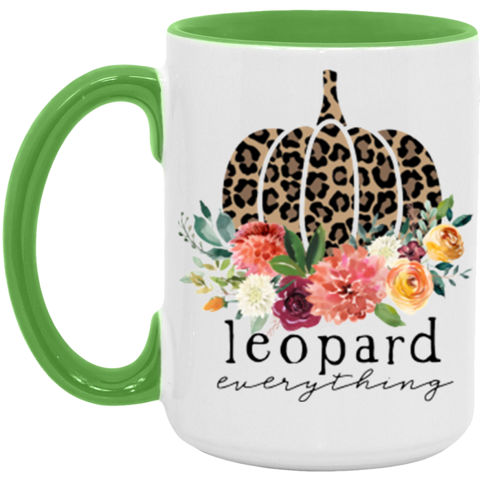 Leopard Everything Pumpkin ceramic coffee mug, product photo 5