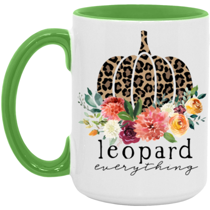 Leopard Everything Pumpkin ceramic coffee mug, product photo 5