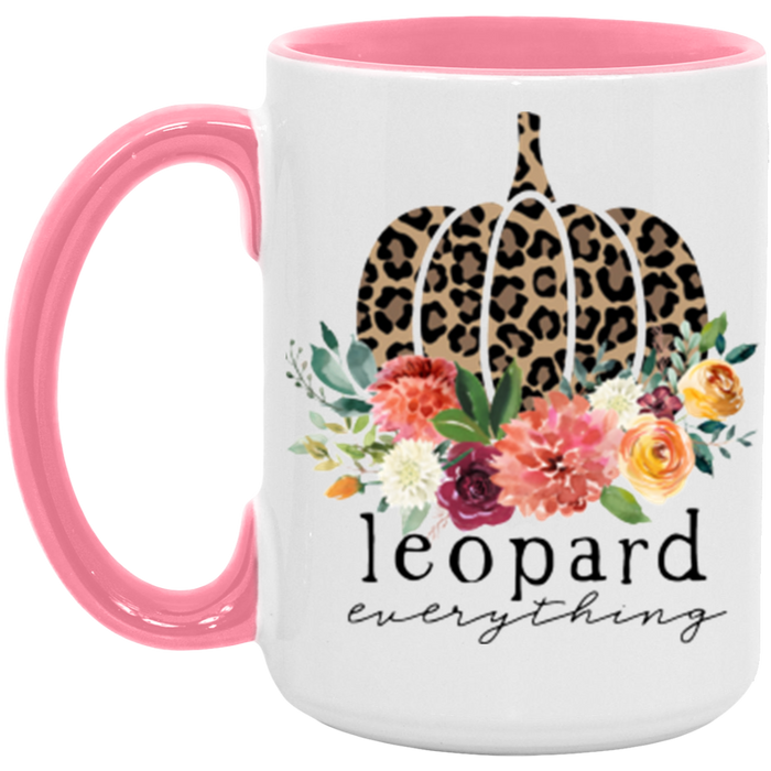 Leopard Everything Pumpkin ceramic coffee mug, product photo 6