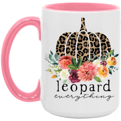 Leopard Everything Pumpkin ceramic coffee mug, product photo 6