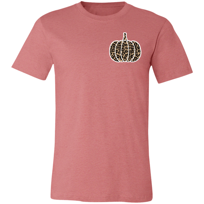 Leopard Pumpkin Fall graphic t-shirt in Heather Mauve