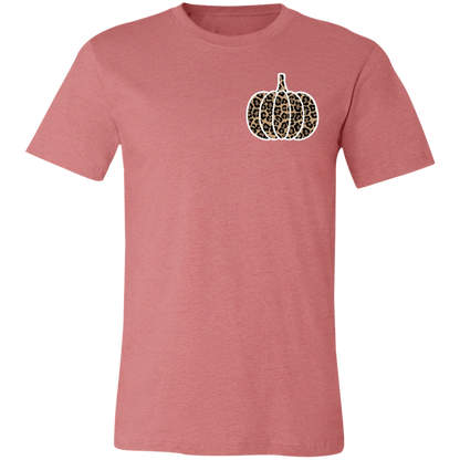 Leopard Pumpkin Fall graphic t-shirt in Heather Mauve