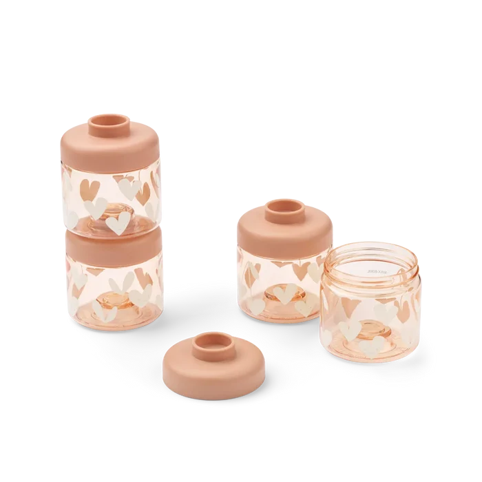 Liewood - Dominique Baby Food Boxes - Sweethearts / Pale Tuscany (4 Pack) - Mabel & Fox