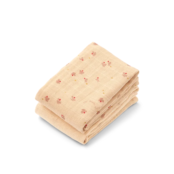 Liewood - Lewis Muslin Cloths - Mini Butterfly / Apple Blossom Mix (2 Pack) - Mabel & Fox