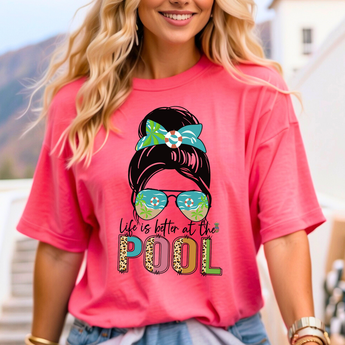 Life's Is Better At The Pool graphic t-shirt