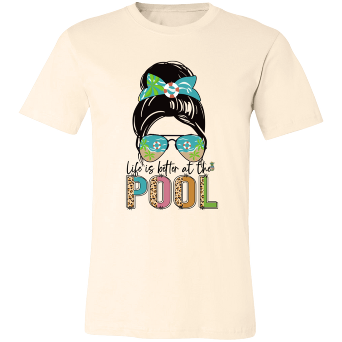 Life's Is Better At The Pool graphic t-shirt in Natural