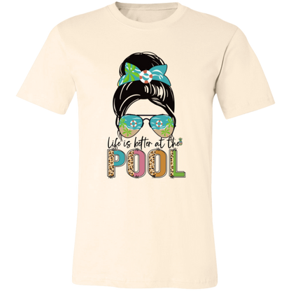 Life's Is Better At The Pool graphic t-shirt in Natural