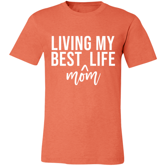 Living My Best MOM Life graphic t-shirt in Heather Orange