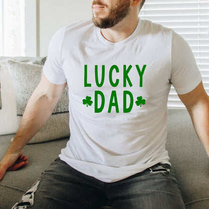 Lucky Dad graphic t-shirt, product photo 2