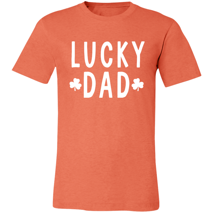Lucky Dad graphic t-shirt in Heather Orange
