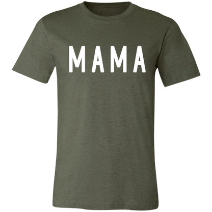 Mama Block graphic t-shirt in Heather Military Green