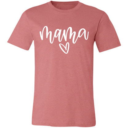 Mama Heart graphic t-shirt in Heather Mauve