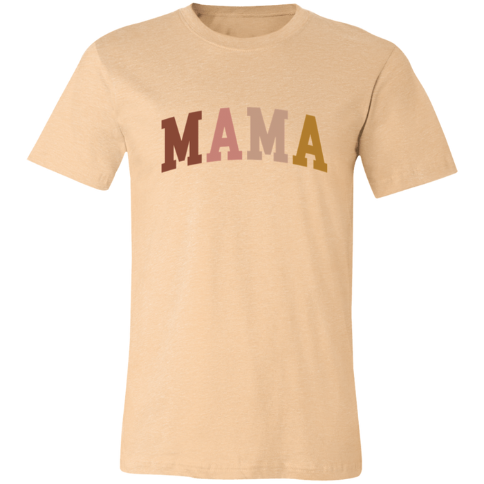 Mama Neutral Color Block graphic t-shirt in Heather Sand Dune