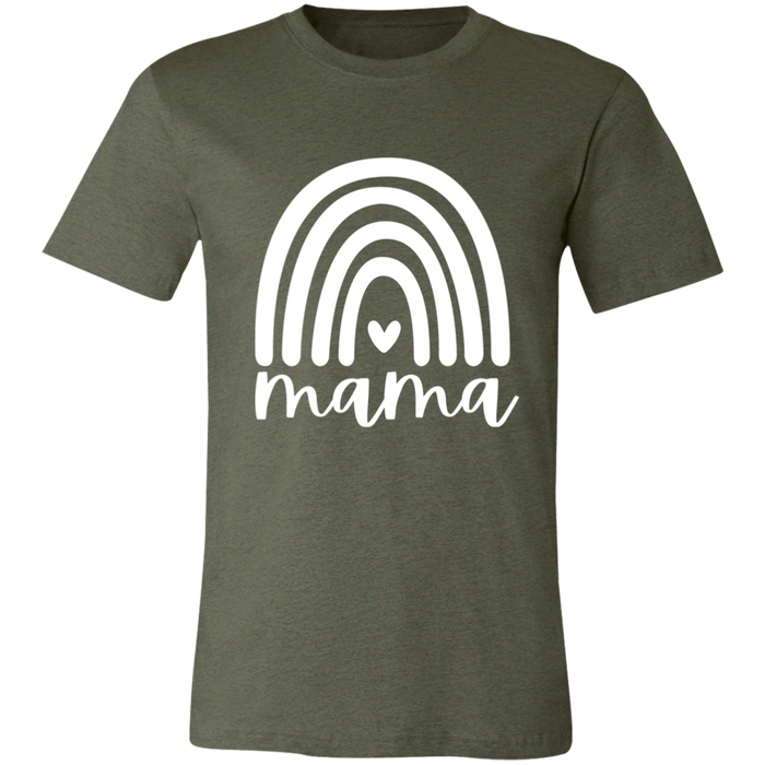 Mama Rainbow graphic t-shirt in Heather Military Green