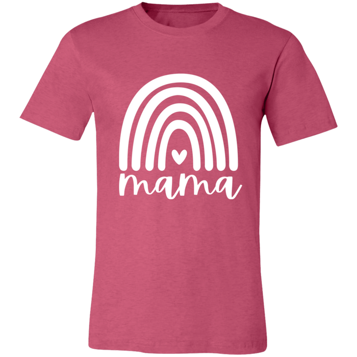 Mama Rainbow graphic t-shirt in Heather Raspberry