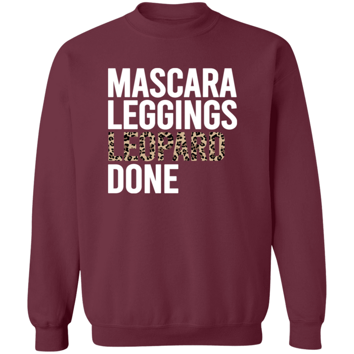 Mascara Leggings Leopard Done crewneck sweatshirt in Maroon