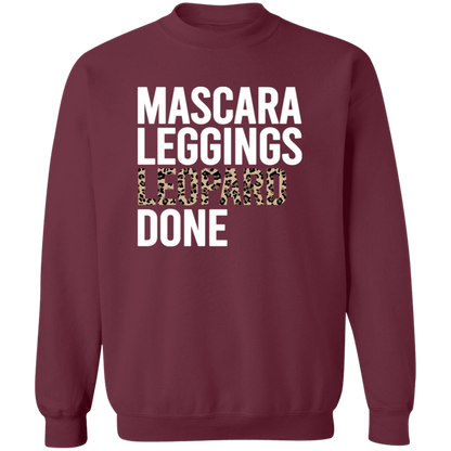 Mascara Leggings Leopard Done crewneck sweatshirt in Maroon