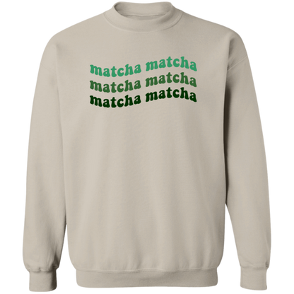 Matcha Wavy crewneck sweatshirt in Sand