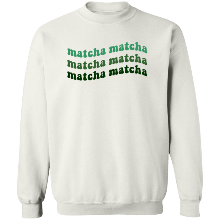 Matcha Wavy crewneck sweatshirt in White