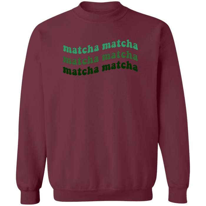 Matcha Wavy crewneck sweatshirt in Maroon