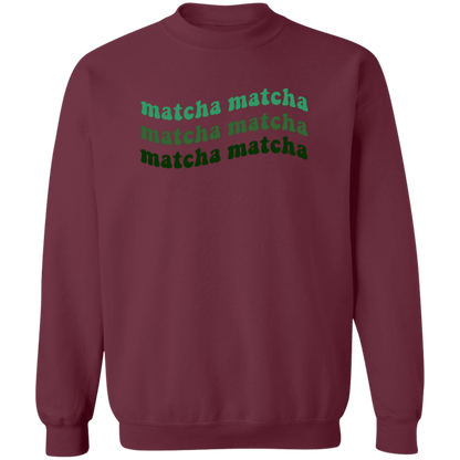 Matcha Wavy crewneck sweatshirt in Maroon