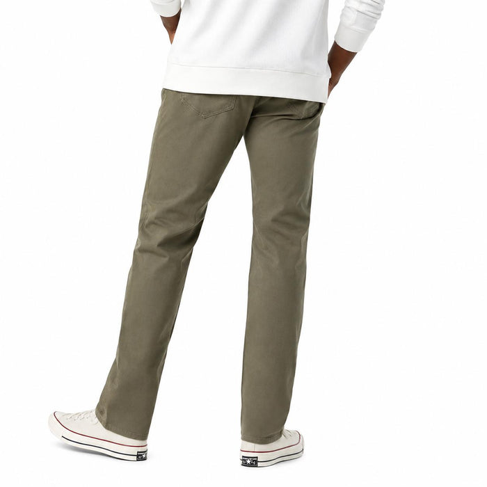 Mavi Men's Zach straight leg jeans in dusty olive twill with a classic fit and back pocket detailing.