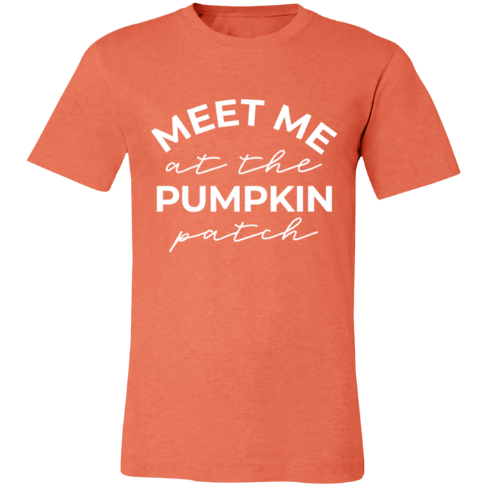 Meet Me At The Pumpkin Patch graphic t-shirt in Heather Orange