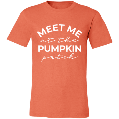 Meet Me At The Pumpkin Patch graphic t-shirt in Heather Orange