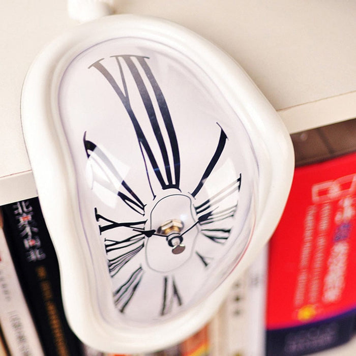 Gadget Gerbil White Melting Clock Shelf Decor