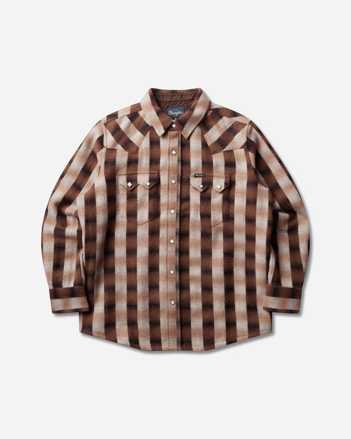 Wrangler Wool Western Shirt Ombre Ombre Shirts Longsleeve Shirt F112387179 Ombre