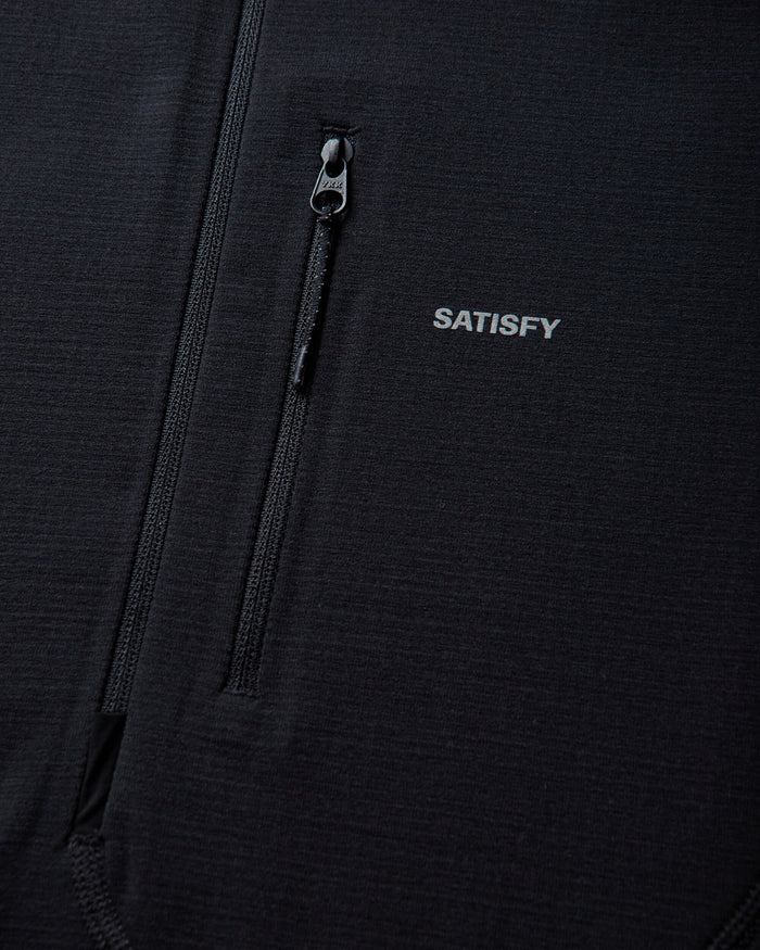 Satisfy Fuzzfleece Grid Half Zip Black SA Sweatshirts Crewneck 11013-00001 00001