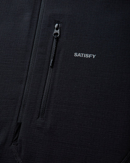 Satisfy Fuzzfleece Grid Half Zip Black SA Sweatshirts Crewneck 11013-00001 00001