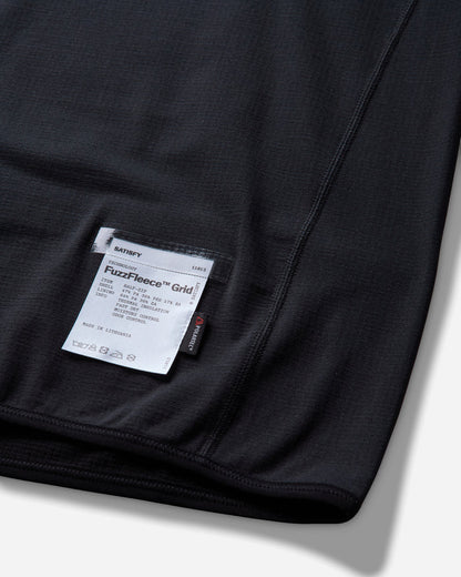 Satisfy Fuzzfleece Grid Half Zip Black SA Sweatshirts Crewneck 11013-00001 00001