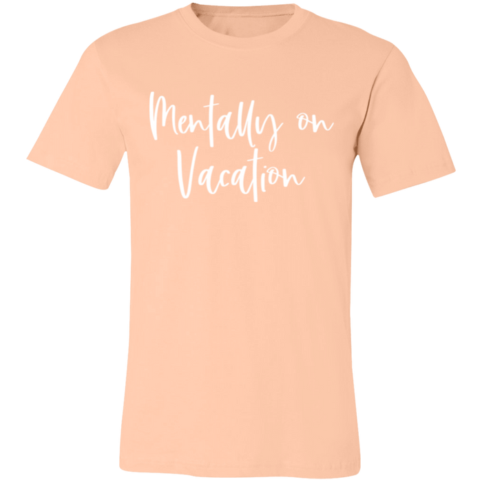 Mentally On Vacation graphic t-shirt in Heather Peach