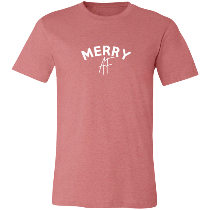 Merry AF graphic t-shirt in Heather Mauve