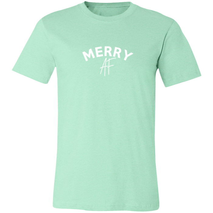 Merry AF graphic t-shirt in Heather Mint