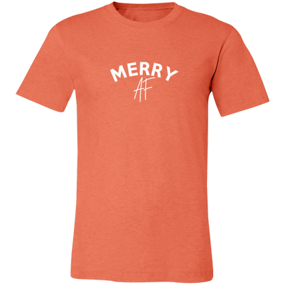 Merry AF graphic t-shirt in Heather Orange