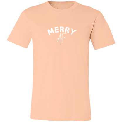 Merry AF graphic t-shirt in Heather Peach