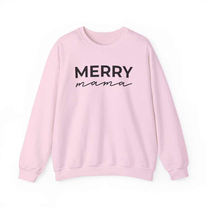 Merry Mama crewneck sweatshirt in Light Pink