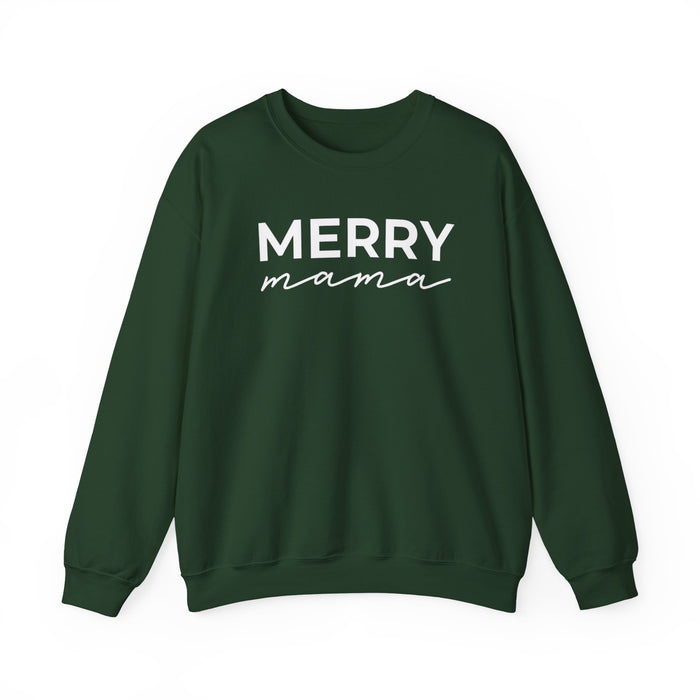 Merry Mama crewneck sweatshirt in Forest Green
