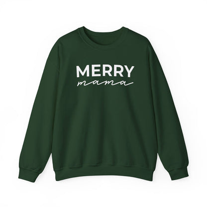 Merry Mama crewneck sweatshirt in Forest Green