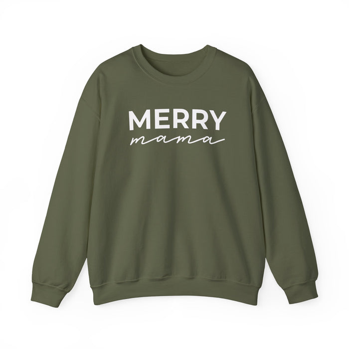Merry Mama crewneck sweatshirt in Military Green