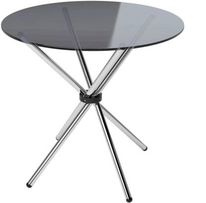 Metal SS Frame Base Center Table with Glass Top