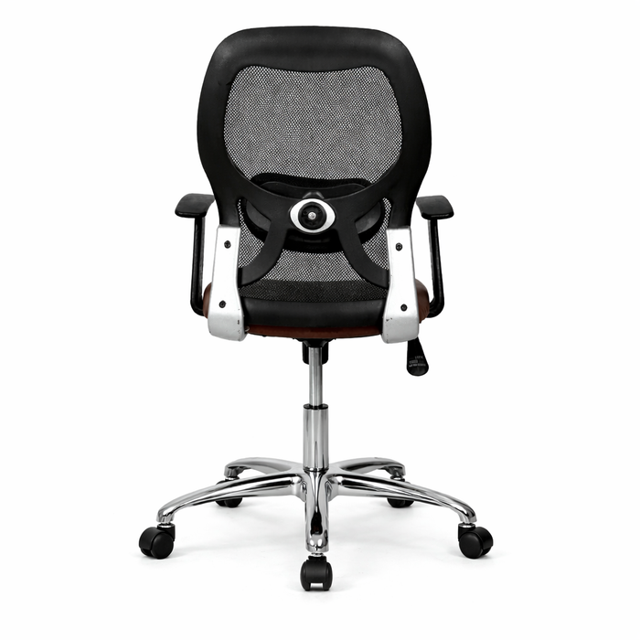 Mid Back Mesh Chair Ergonomic Design with Breathable Back, Cushioned Seat, Adjustable Height and Rolling Base for Home Office Workstation