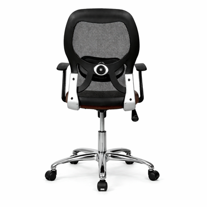Mid Back Mesh Chair Ergonomic Design with Breathable Back, Cushioned Seat, Adjustable Height and Rolling Base for Home Office Workstation