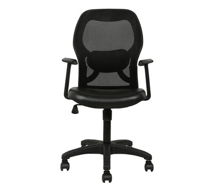 Mid Back Mesh Chair Ergonomic Design with Breathable Back, Cushioned Seat, Adjustable Height and Rolling Base for Home Office Workstation