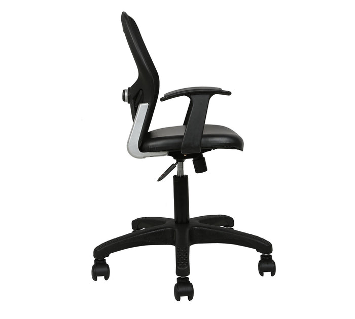 Mid Back Mesh Chair Ergonomic Design with Breathable Back, Cushioned Seat, Adjustable Height and Rolling Base for Home Office Workstation